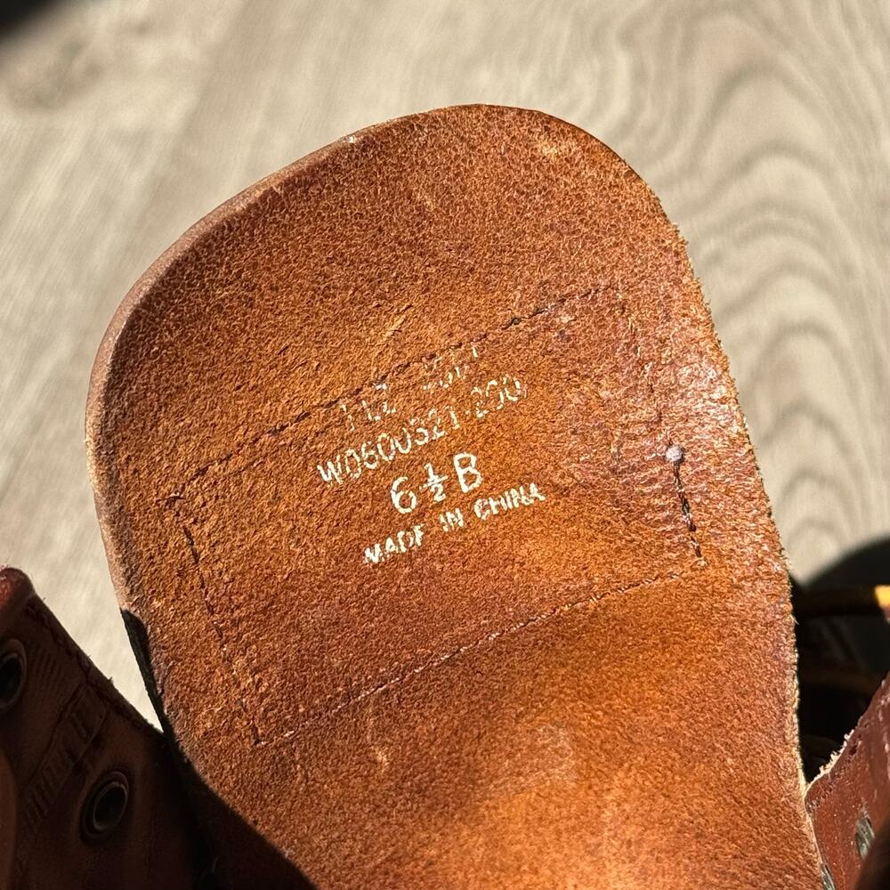 VTG Polo Country Ralph Lauren Women’s 6.5B Leather Moc Toe Ranger Hiking Boots - Picture 9 of 16
